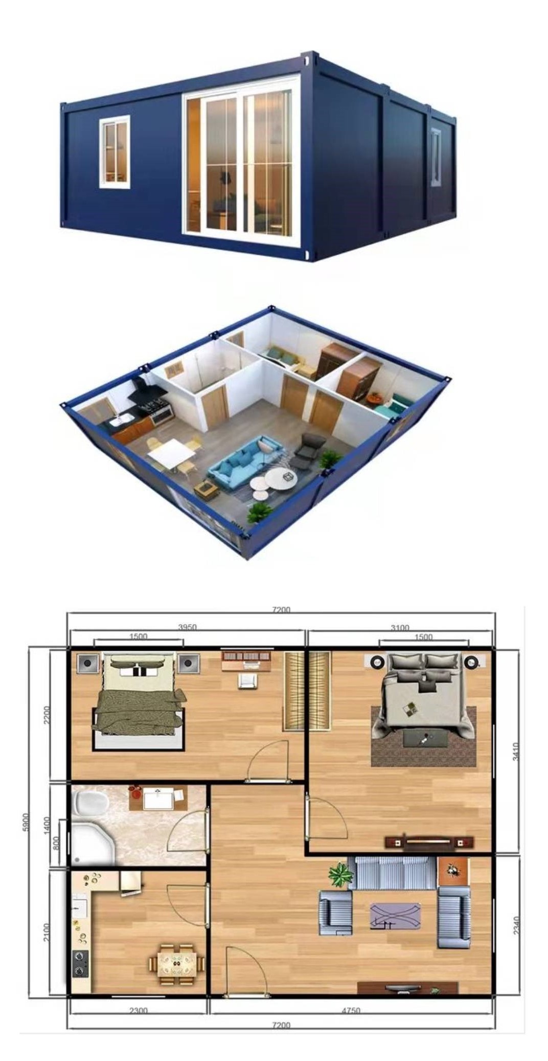 Layout of a modern container house
